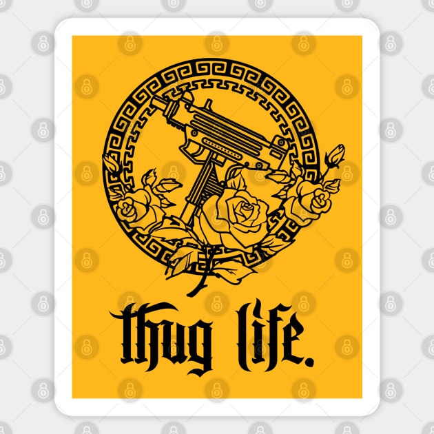 Thug Life #1 /// Tattoo Style Illustration Design Magnet by DankFutura